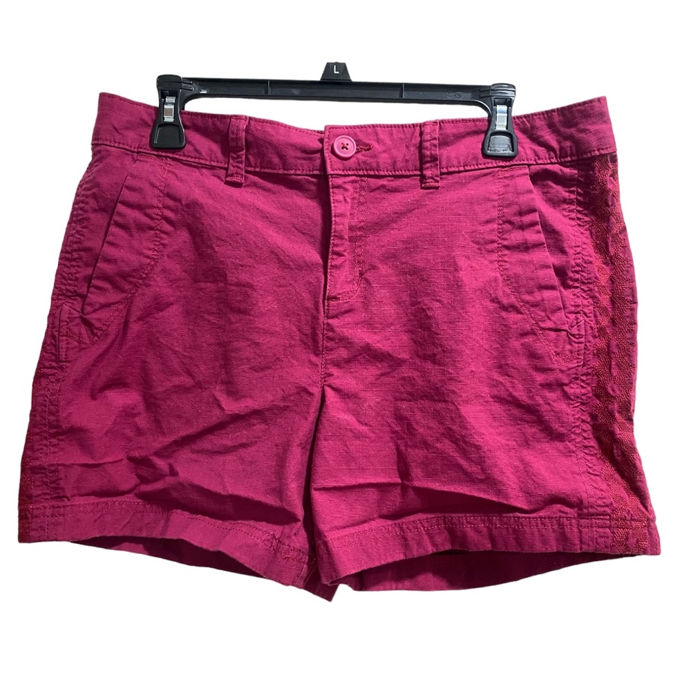 Women’s Eddie Bauer Pink‎ Shorts size 10, patterned side